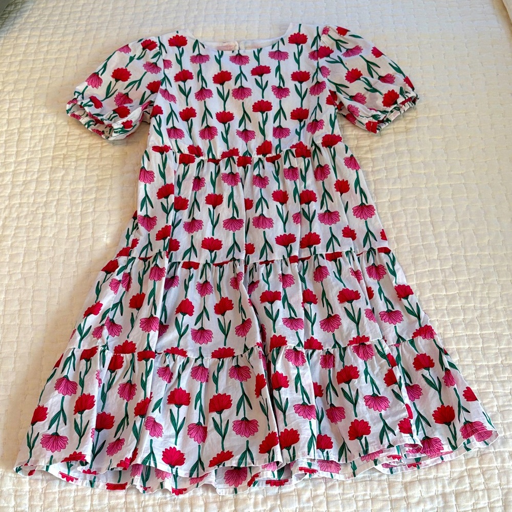 Crewcuts Floral Kids Dress - Pink and Green